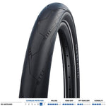 Schwalbe Super Moto Perf RaceGuard 28" x 2.40" Blk/Refl