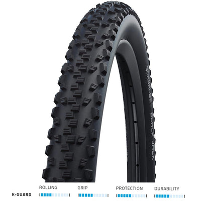 Schwalbe Black Jack K-Guard Mountain Bike Tyre in Black