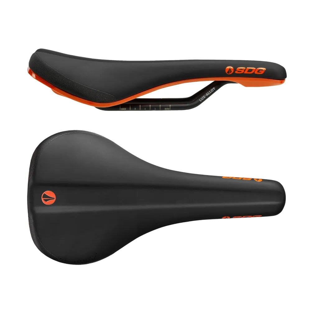 SDG Bel Air 3.0 Lux-Alloy Saddle in Black and Orange