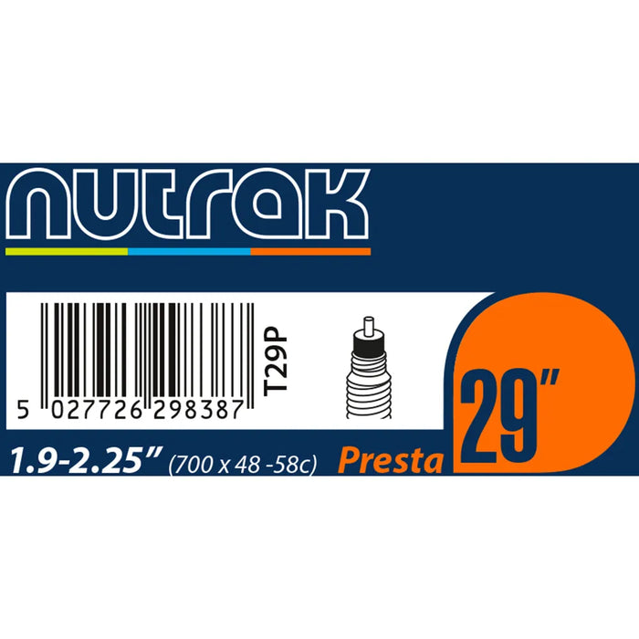 Nutrak 29 x 1.9 - 2.2 Inch Mountain Bike Presta Inner Tube