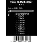 Wera 967/9 TX Multicolour HF 1 L-key Set With Holding Function