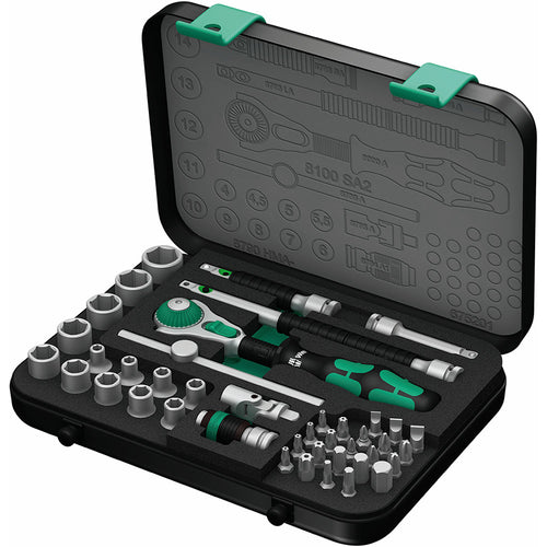 Wera 8100 SA 2 Zyklop Speed Ratchet Set 1/4 Drive Metric