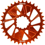 Wheels Manufacturing Wheels MFG Chainring - Anodized Shimano Direct Mount HG+ - 1.5mm Inboard - 34 teeth / Orange