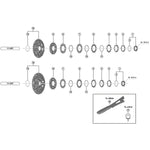 Shimano CS-R9200 sprocket, 13 TD built in spacer type
