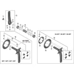 Shimano FC-M9000 chainring fixing parts and bolts for double, pack of 4