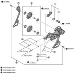 Shimano Deore RD-M5120 tension and guide pulley set, SGS