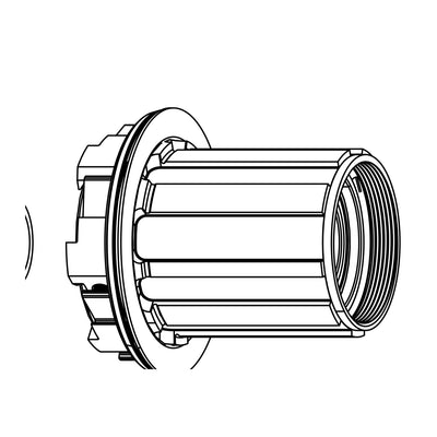 SRAM Zipp Freehub Kit Super9 B1 - 10/11 Speed (For Splined Non-Xdr Cassettes) - Ceramic 61803 Bearings (SRAM spare parts catalogue drawing)