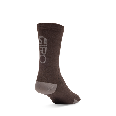 2026 GIRO HRC+Merino Unisex Cycling Socks in Dark Brown