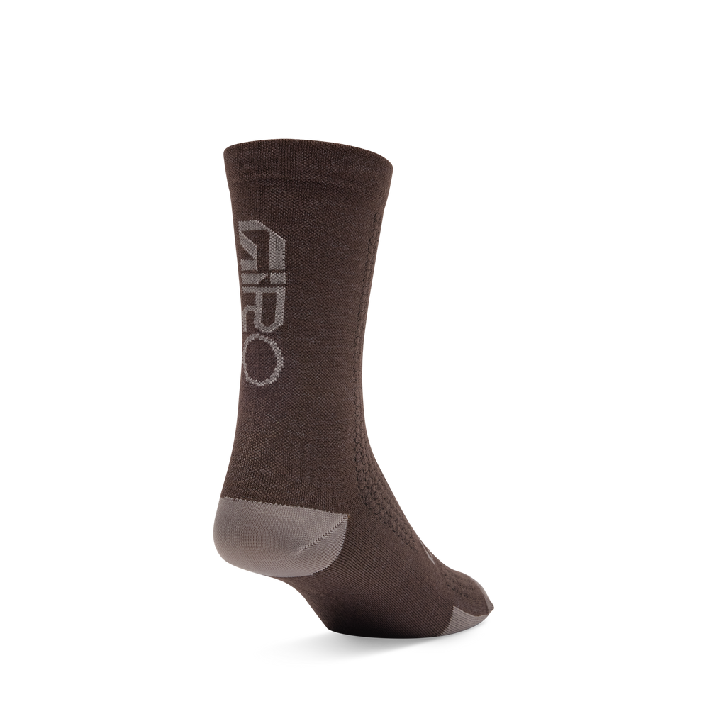 2026 GIRO HRC+Merino Unisex Cycling Socks in Dark Brown