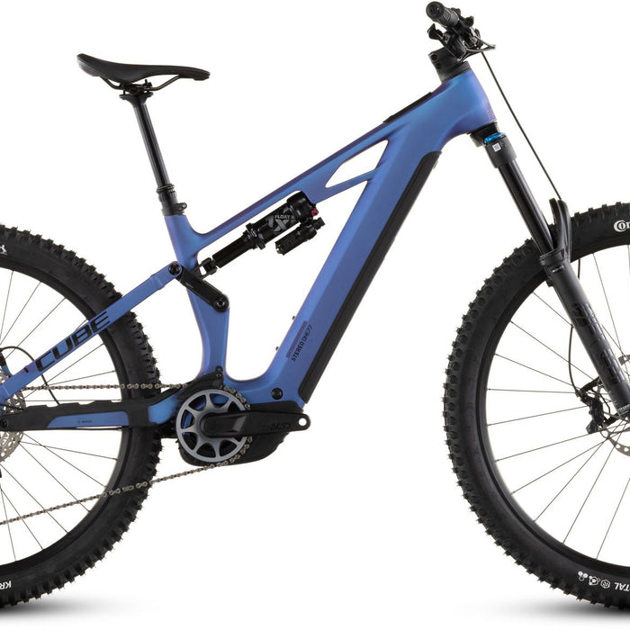 2026 Cube Cube Stereo Hybrid One77 Hpc Slx 800 Electric Mountain Bike In Blueiris And Black