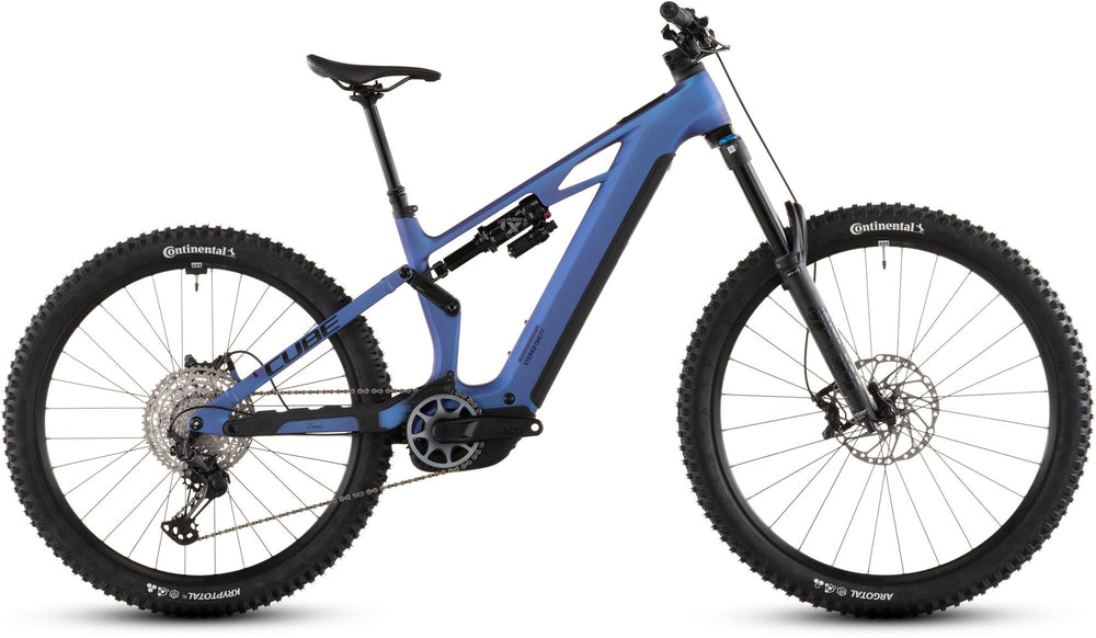 2026 Cube Cube Stereo Hybrid One77 Hpc Slx 800 Electric Mountain Bike In Blueiris And Black