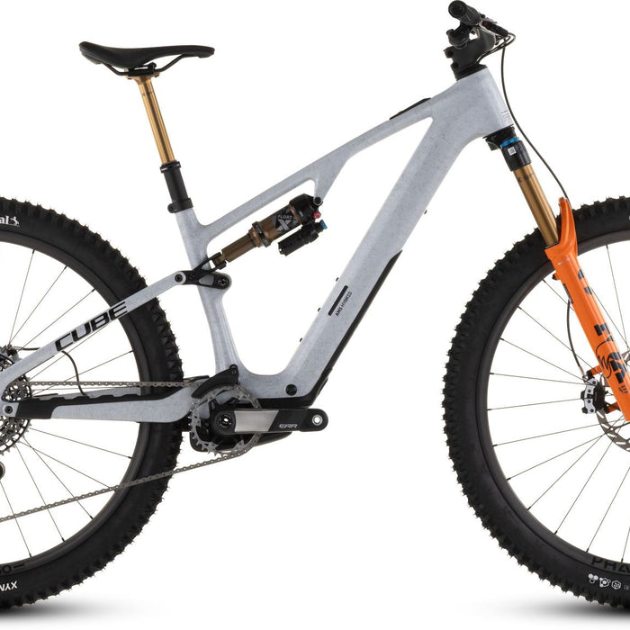 2026 Cube Cube Ams Hybrid One44 C:68X Super Tm 400X Electric Mountain Bike In Foggrey And Fibre