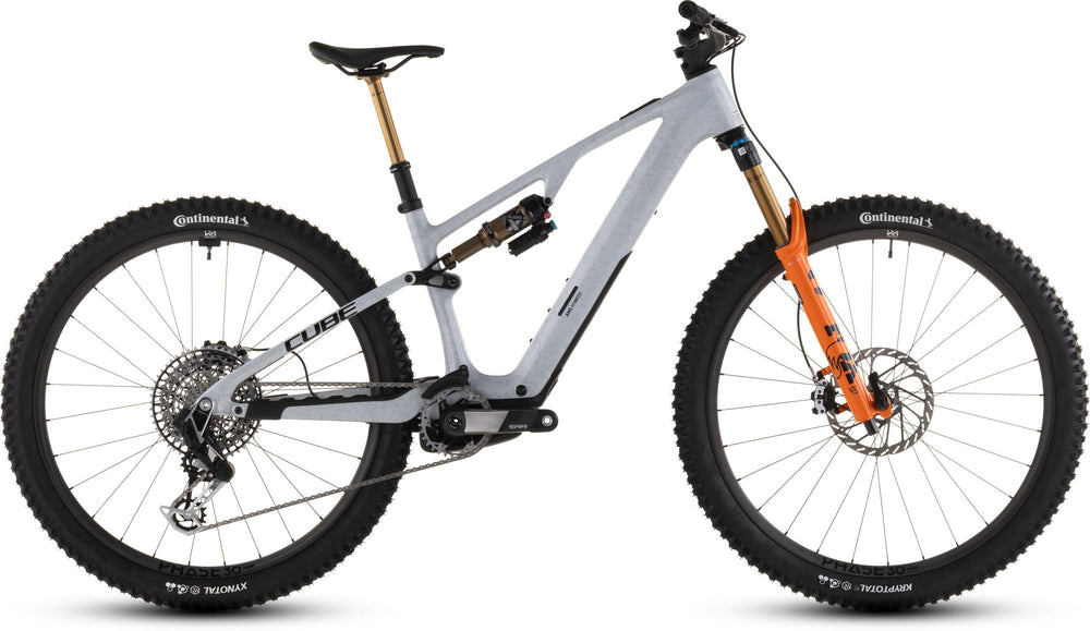 2026 Cube Cube Ams Hybrid One44 C:68X Super Tm 400X Electric Mountain Bike In Foggrey And Fibre
