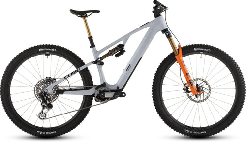 2026 Cube Cube Ams Hybrid One44 C:68X Super Tm 400X Electric Mountain Bike In Foggrey And Fibre