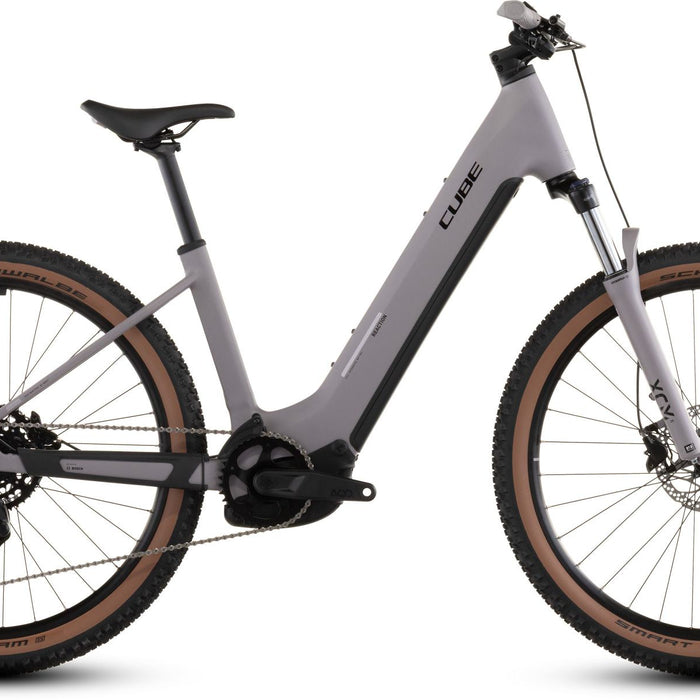 2026 Cube Cube Reaction Hybrid Performance 600 Easy Entry Electric Mountain Bike In Plumgrey And Black