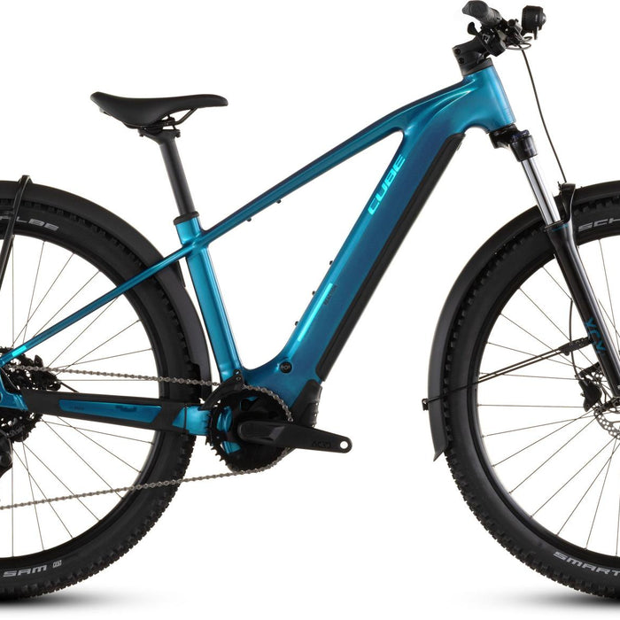 2026 Cube Cube Reaction Hybrid Performance 600 Fe Electric Mountain Bike In Electricblue And Dazzle