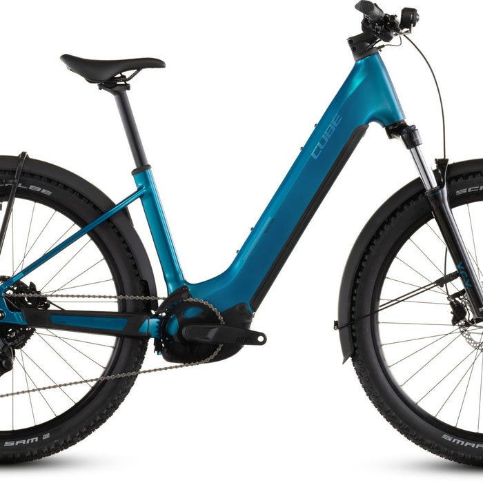 2026 Cube Cube Reaction Hybrid Performance 600 Fe Easy Entry Electric Mountain Bike In Electricblue And Dazzle