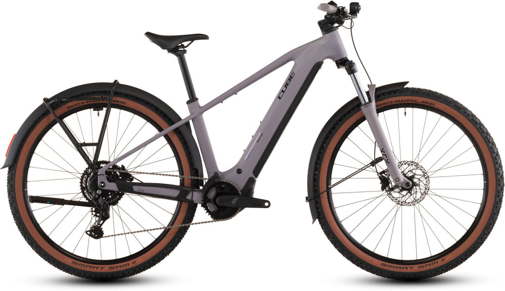 2026 Cube Cube Reaction Hybrid Performance 600 Fe Electric Mountain Bike In Plumgrey And Black