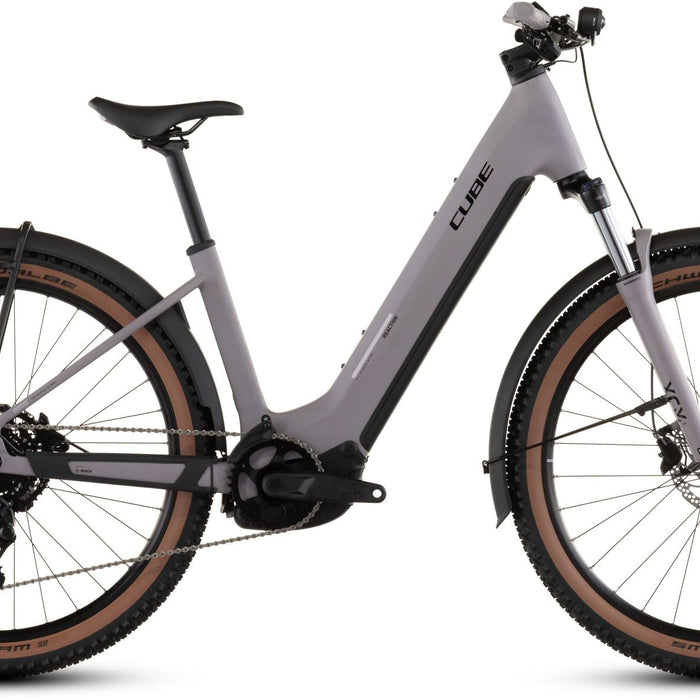 2026 Cube Cube Reaction Hybrid Performance 600 Fe Easy Entry Electric Mountain Bike In Plumgrey And Black