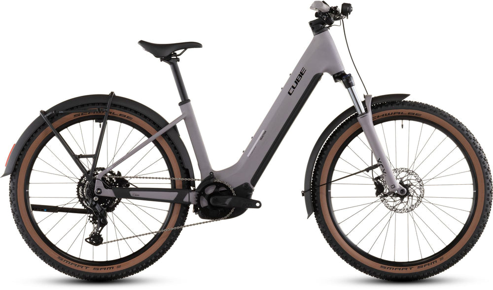 2026 Cube Cube Reaction Hybrid Performance 600 Fe Easy Entry Electric Mountain Bike In Plumgrey And Black