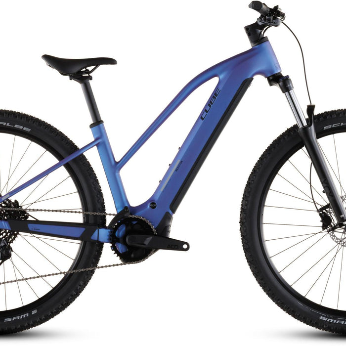 2026 Cube Cube Reaction Hybrid One 600 Trapeze Electric Mountain Bike In Blueiris And Reflect