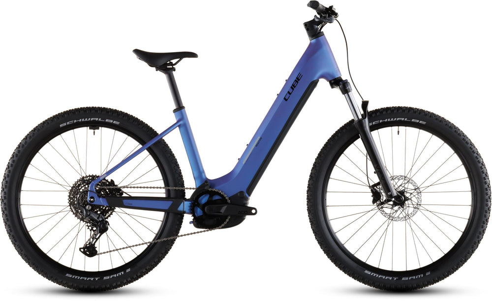 2026 Cube Cube Reaction Hybrid One 600 Easy Entry Electric Mountain Bike In Blueiris And Reflect