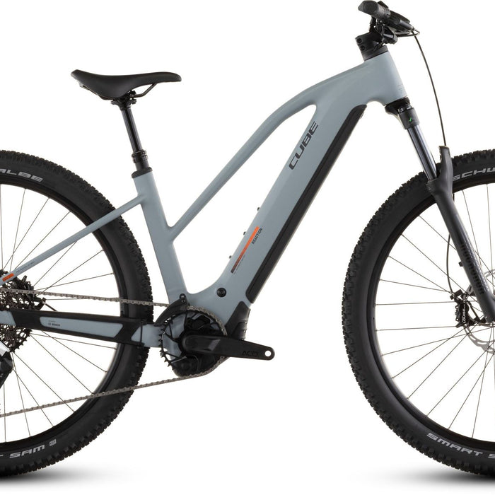 2026 Cube Cube Reaction Hybrid Race 800 Trapeze Electric Mountain Bike In Vulcan And Orange
