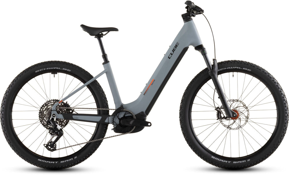2026 Cube Cube Reaction Hybrid Race 800 Easy Entry Electric Mountain Bike In Vulcan And Orange