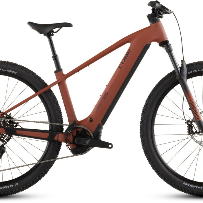 2026 Cube Cube Reaction Hybrid Race 800 Electric Mountain Bike In Amber And Black