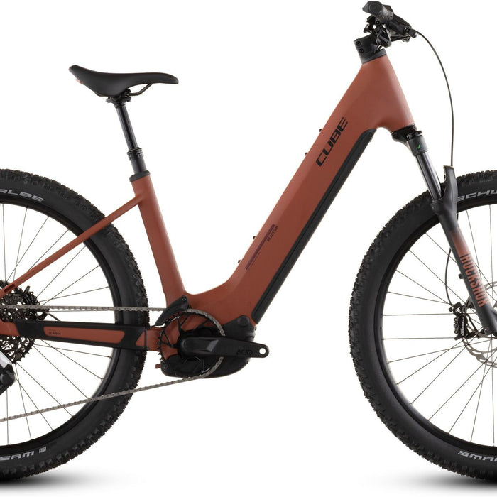 2026 Cube Cube Reaction Hybrid Race 800 Easy Entry Electric Mountain Bike In Amber And Black