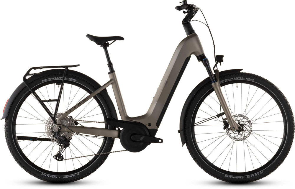 2026 Cube Cube Nuride Hybrid Pro 600 Easy Entry Electric Hybrid Bike In Flashstone And Chrome