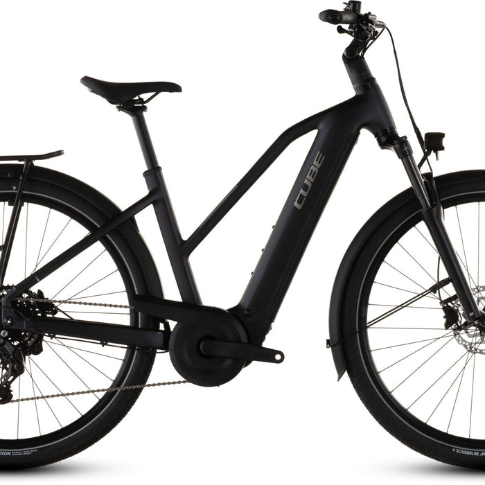 2026 Cube Cube Touring Hybrid One 600 Trapeze Electric Hybrid Bikes In Coal And Chrome
