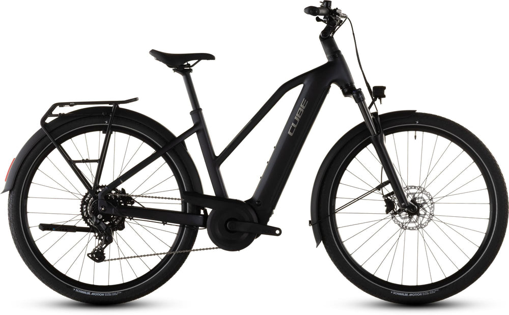 2026 Cube Cube Touring Hybrid One 600 Trapeze Electric Hybrid Bikes In Coal And Chrome