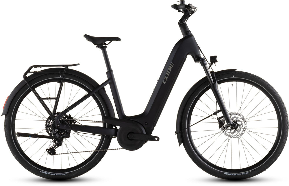 2026 Cube Cube Touring Hybrid One 600 Easy Entry Electric Hybrid Bikes In Coal And Chrome