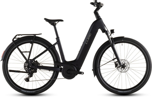 2026 Cube Cube Touring Hybrid One 600 Easy Entry Electric Hybrid Bikes In Coal And Chrome