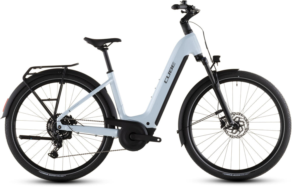 2026 Cube Cube Touring Hybrid One 600 Easy Entry Electric Hybrid Bikes In Glacier And Reflex