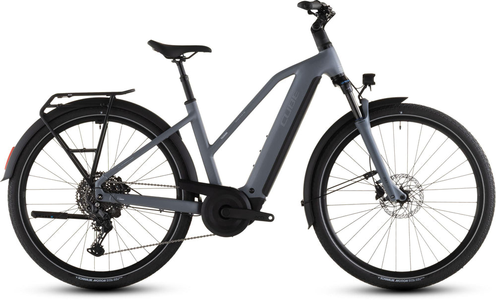 2026 Cube Cube Touring Hybrid Pro 800 Trapeze Electric Hybrid Bikes In Pearlgrey And Grey