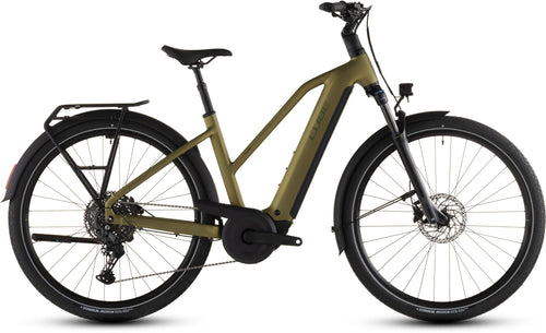 2026 Cube Cube Touring Hybrid Pro 800 Trapeze Electric Hybrid Bikes In Goldenlime And Black