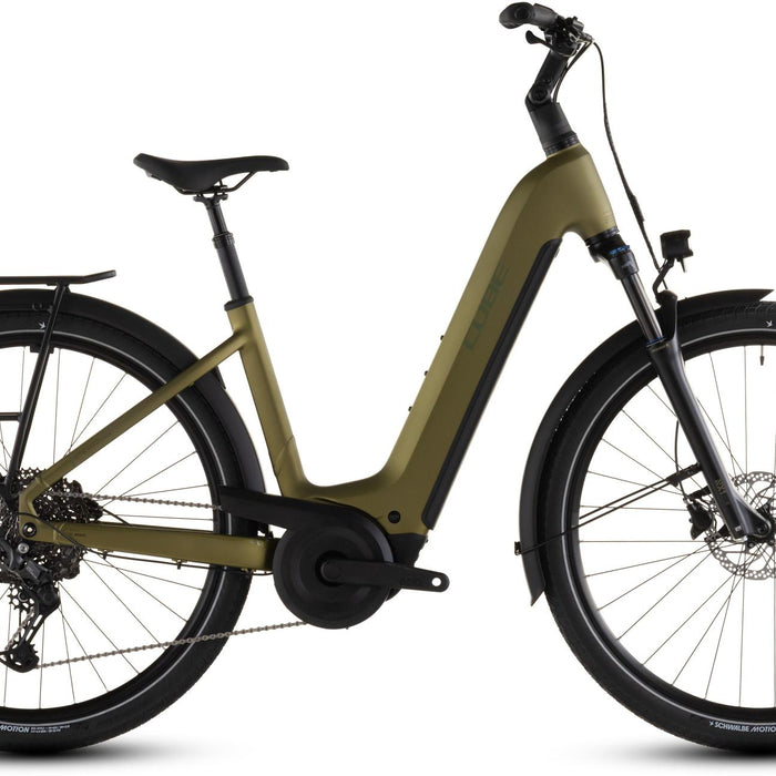 2026 Cube Cube Touring Hybrid Pro 800 Easy Entry Electric Hybrid Bikes In Goldenlime And Black