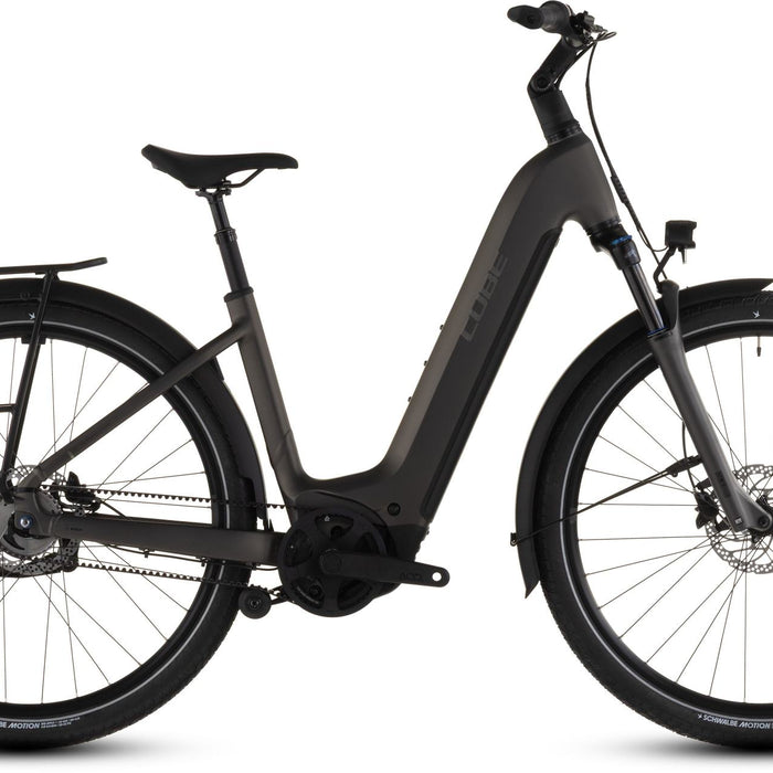 2026 Cube Cube Touring Hybrid Comfort Slx 800 Easy Entry Electric Hybrid Bikes In Charcoal And Chrome