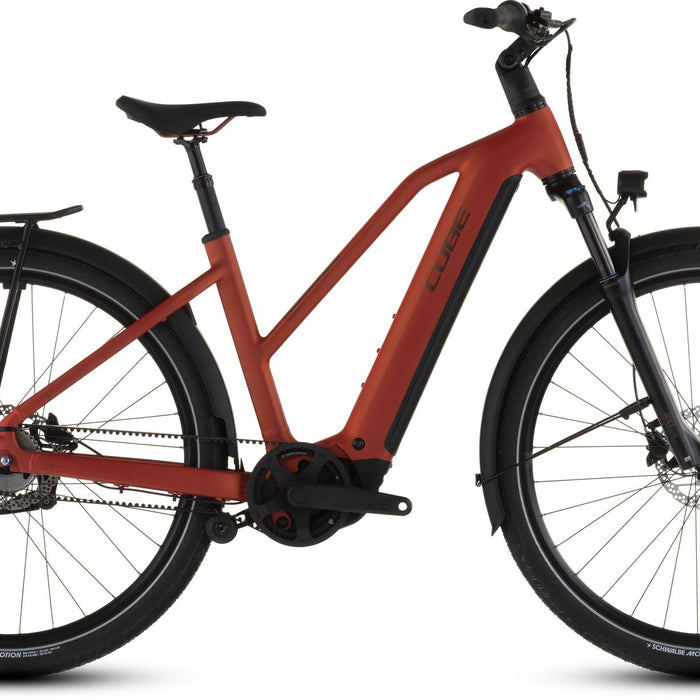 2026 Cube Cube Touring Hybrid Comfort Slx 800 Trapeze Electric Hybrid Bikes In Chilli And Chrome
