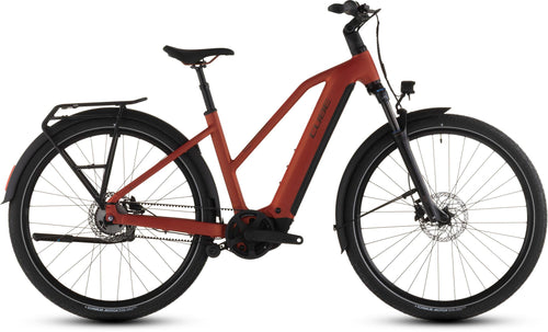 2026 Cube Cube Touring Hybrid Comfort Slx 800 Trapeze Electric Hybrid Bikes In Chilli And Chrome
