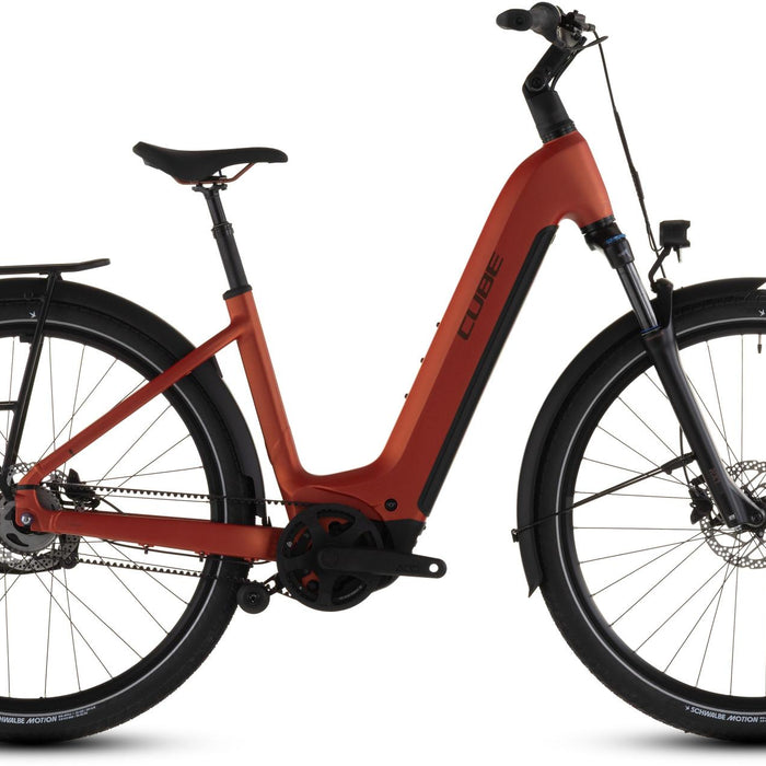 2026 Cube Cube Touring Hybrid Comfort Slx 800 Easy Entry Electric Hybrid Bikes In Chilli And Chrome
