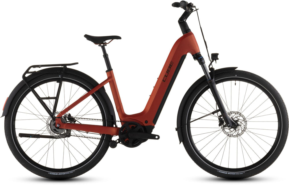 2026 Cube Cube Touring Hybrid Comfort Slx 800 Easy Entry Electric Hybrid Bikes In Chilli And Chrome