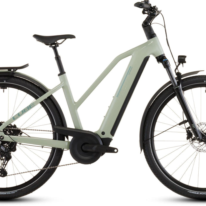 2026 Cube Cube Kathmandu Hybrid One 800 Trapeze Electric Hybrid Bikes In Pea And Green
