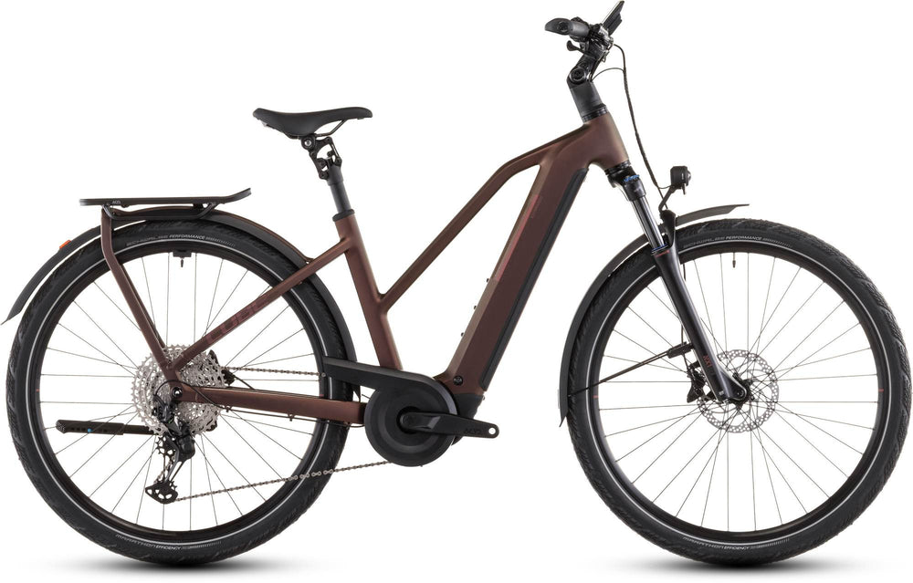 2026 Cube Cube Kathmandu Hybrid Pro 800 Trapeze Electric Hybrid Bikes In Sunglow And Chrome