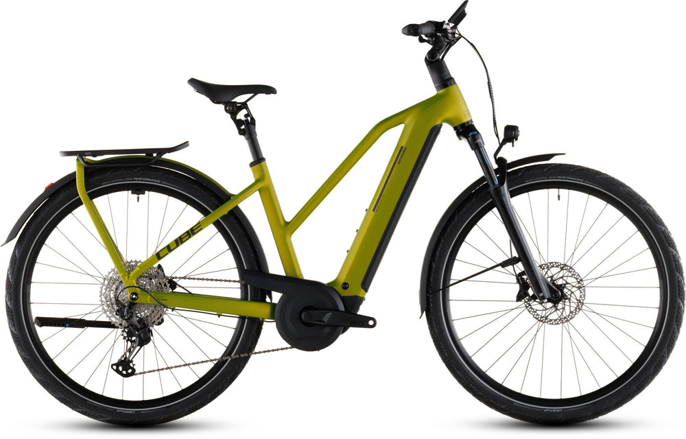 2026 Cube Cube Kathmandu Hybrid Pro 800 Trapeze Electric Hybrid Bikes In Lizard And Black