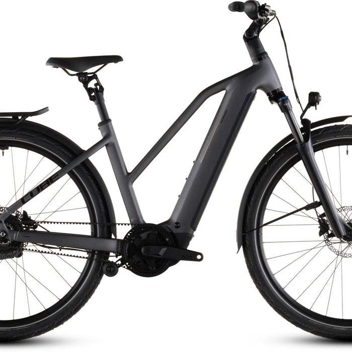 2026 Cube Cube Kathmandu Hybrid Comfort Pro 800 Trapeze Electric Hybrid Bikes In Slabgrey And Black
