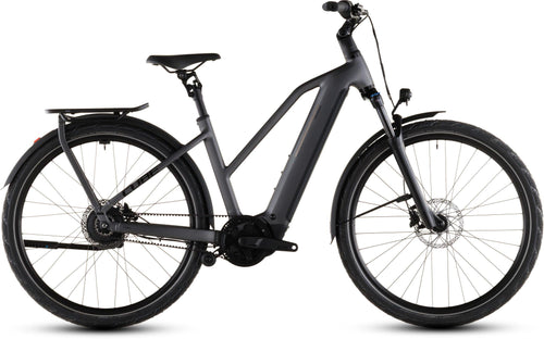 2026 Cube Cube Kathmandu Hybrid Comfort Pro 800 Trapeze Electric Hybrid Bikes In Slabgrey And Black