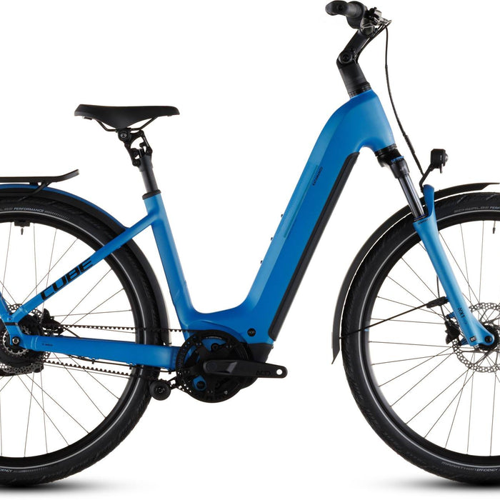 2026 Cube Cube Kathmandu Hybrid Comfort Pro 800 Easy Entry Electric Hybrid Bikes In Azure And Black